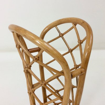 Bamboo & Wicker Umbrella Stand, Italy, 1970-EW-1254183