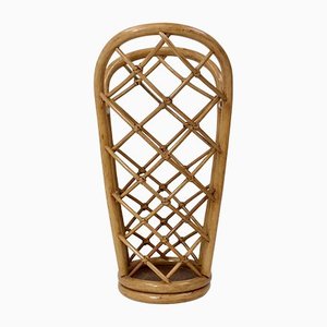 Bamboo & Wicker Umbrella Stand, Italy, 1970-EW-1254183