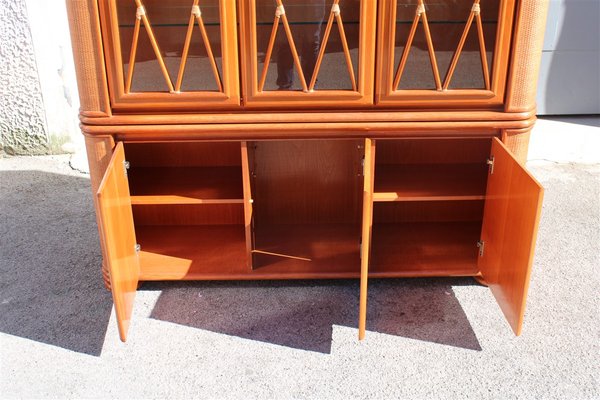 Bamboo & Wood Bookcase from Roberti Rattan, Italy, 1970-EH-1173685