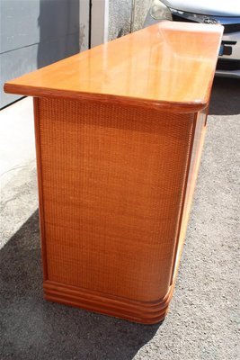 Bamboo & Wood Sideboard from Roberti Rattan, Italy, 1970s-EH-1173686