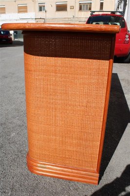 Bamboo & Wood Sideboard from Roberti Rattan, Italy, 1970s-EH-1173686