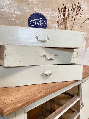 Bank Counter in Patinated Wood, 1900-UX-1325863