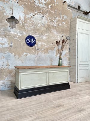 Bank Counter in Patinated Wood, 1900-UX-1325863