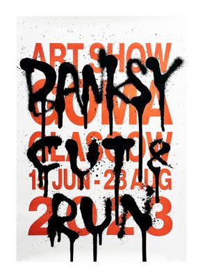 Banksy GDP Rat Cut and Run Exhibition Poster-NRC-1774584