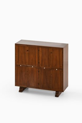 Bar Cabinet in Walnut and Brass, 1930s-SC-2026079