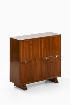 Bar Cabinet in Walnut and Brass, 1930s-SC-2026079