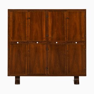 Bar Cabinet in Walnut and Brass, 1930s-SC-2026079