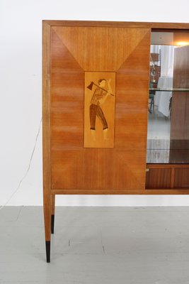 Bar Cabinet with Wood Inlays, Italy, 1950s-AA-1293652