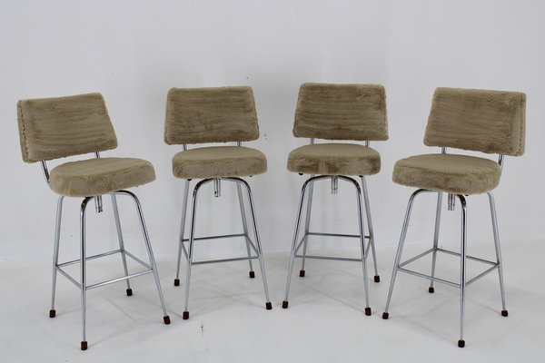 Bar Chairs, Czechoslovakia, 1960s, Set of 4-TZ-1761251