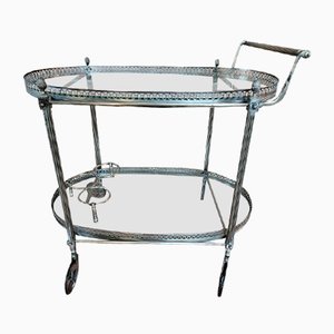 Bar Trolley in Brass and Glass, 1970s-ZUW-1799277