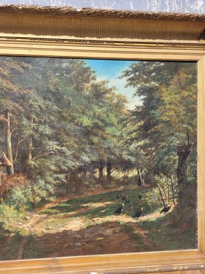 Barbizon School Artist, Undergrowth Landscape, 19th Century, Oil on Canvas, Framed-SYQ-1742153