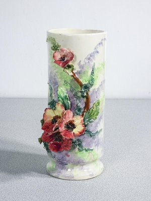 Barbotine Ceramic Vases, France, 1930s, Set of 2-OJE-2026423