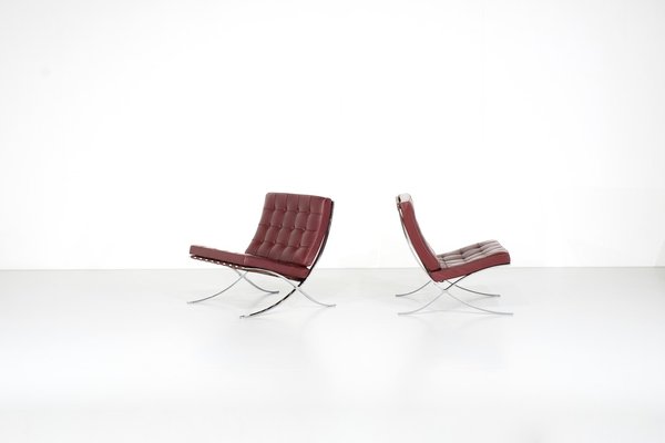 Barcelona Chairs by Ludwig Mies Van Der Rohe for Knoll, 1929, Set of 2-XGF-2016275