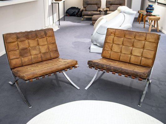 Barcelona Lounge Chairs by Ludwig Mies van der Rohe, 1950s, Set of 2-XSC-769448