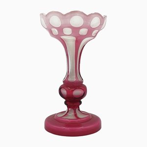 Barfatan Bohemian Overlay Glass Vase-OZS-1388777