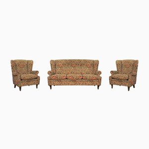 Baroque Armchairs and Sofa, 1950s, Set of 3-KNM-1007741