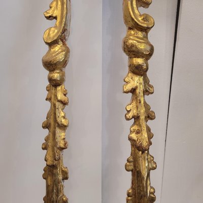 Baroque Carved and Gilded Wood Garland Altarpiece Fragments, Spain, 18th Century, Set of 2-NUC-2033428