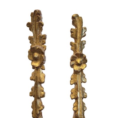 Baroque Carved and Gilded Wood Garland Altarpiece Fragments, Spain, 18th Century, Set of 2-NUC-2033428