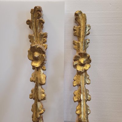 Baroque Carved and Gilded Wood Garland Altarpiece Fragments, Spain, 18th Century, Set of 2-NUC-2033428