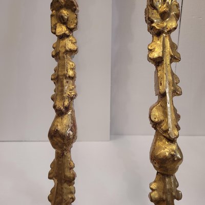 Baroque Carved and Gilded Wood Garland Altarpiece Fragments, Spain, 18th Century, Set of 2-NUC-2033428