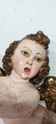 Baroque Cherub, 1700s, Painted & Gilded Chestnut-RGF-2043251