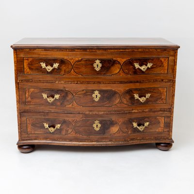 Baroque Chest of Drawers in Walnut with Bronze Fittings, 18th Century-VEI-1766011