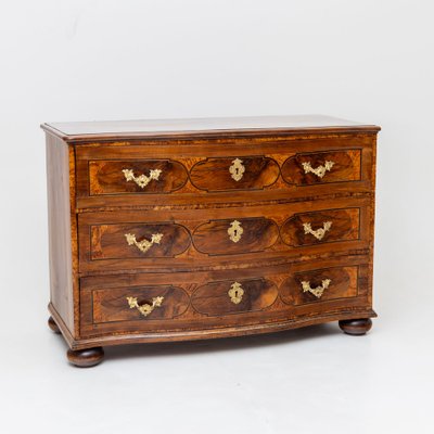 Baroque Chest of Drawers in Walnut with Bronze Fittings, 18th Century-VEI-1766011