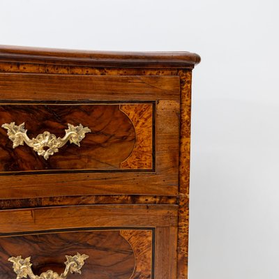 Baroque Chest of Drawers in Walnut with Bronze Fittings, 18th Century-VEI-1766011