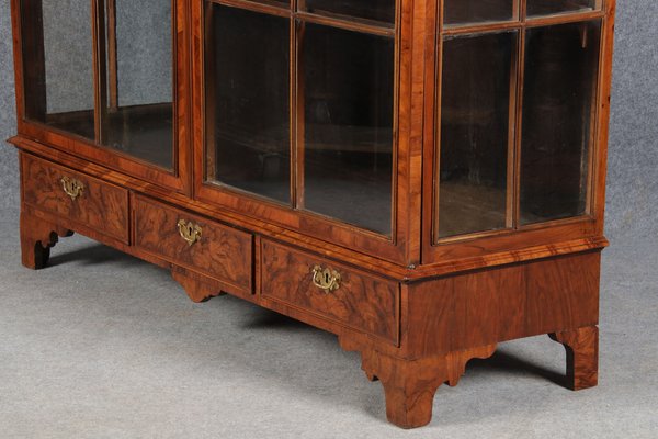 Baroque English Mahogany Showcases with Three Sides Glazed, 1800s-DXD-1703588