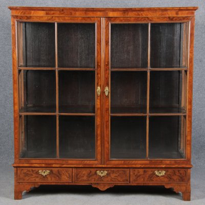 Baroque English Mahogany Showcases with Three Sides Glazed, 1800s-DXD-1703588