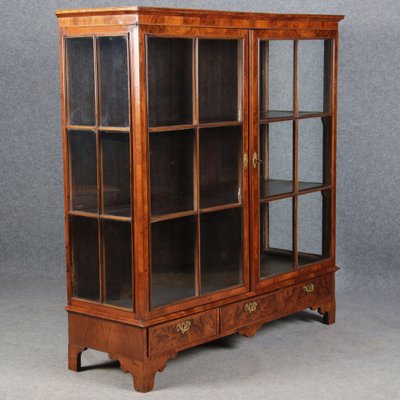 Baroque English Mahogany Showcases with Three Sides Glazed, 1800s-DXD-1703588