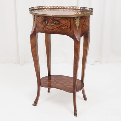 Baroque French Inlaid Rosewood Marquetry Side Table-XBF-981505