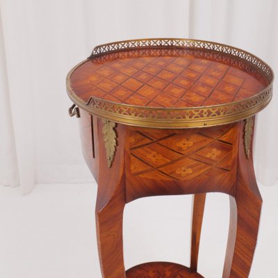 Baroque French Inlaid Rosewood Marquetry Side Table-XBF-981505