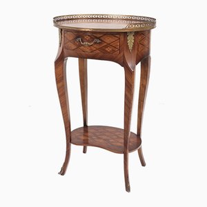 Baroque French Inlaid Rosewood Marquetry Side Table-XBF-981505