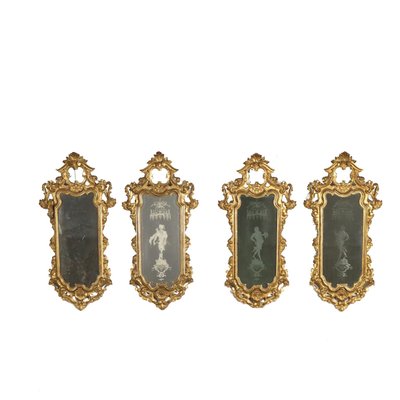 Baroque Gold-Framed Mirrors, Set of 4-VMM-1287221