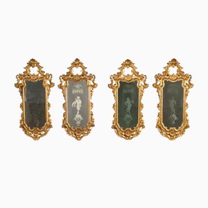 Baroque Gold-Framed Mirrors, Set of 4-VMM-1287221