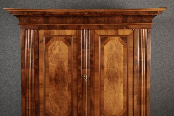 Baroque Half-Shaft Cabinet Walnut Veneered, 1750s-DXD-2033183