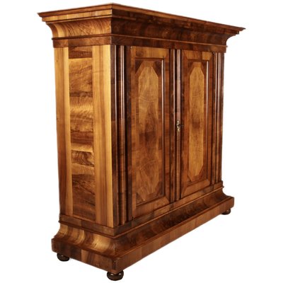 Baroque Half-Shaft Cabinet Walnut Veneered, 1750s-DXD-2033183