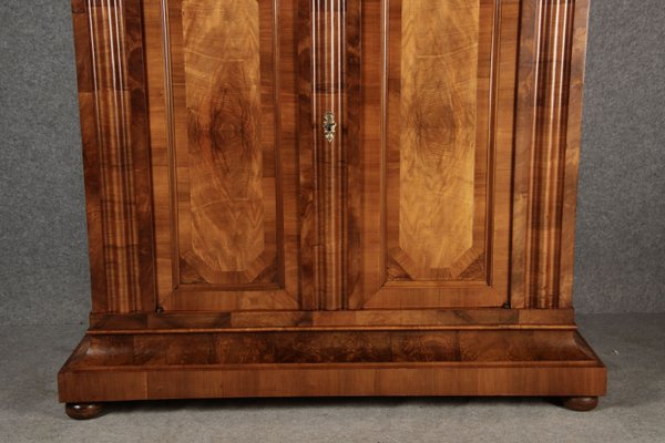 Baroque Half-Shaft Cabinet Walnut Veneered, 1750s-DXD-2033183