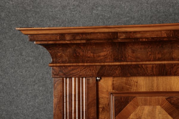 Baroque Half-Shaft Cabinet Walnut Veneered, 1750s-DXD-2033183