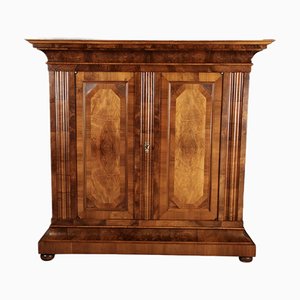 Baroque Half-Shaft Cabinet Walnut Veneered, 1750s-DXD-2033183