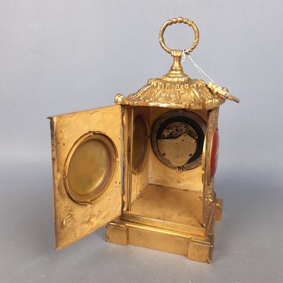 Baroque Mechanical Table Clock in Golden Brass, 1950-PWG-2035053