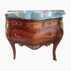 Baroque Rococo Style Louis XV Rosewood Commode with Bronze Friezes and Green Marble Floor Alps-ZFY-1155929