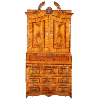 Baroque Secretaire in Walnut with Insertion Work, 18th Century-DXD-1132920