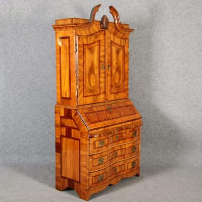 Baroque Secretaire in Walnut with Insertion Work, 18th Century-DXD-1132920