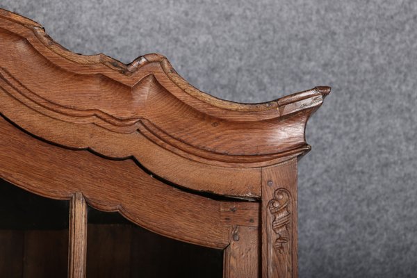 Baroque Showcase in Oak with Rocilla Carvings, 1760s-DXD-1703592