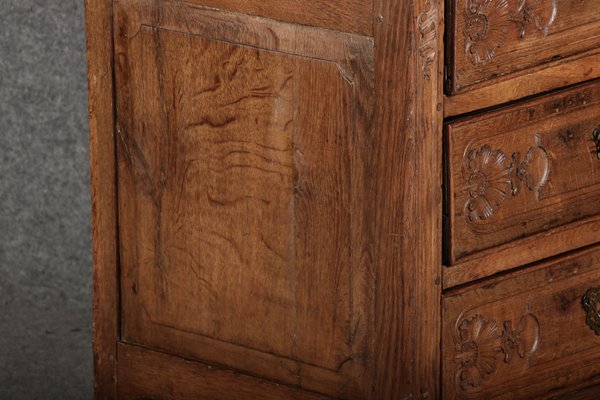 Baroque Showcase in Oak with Rocilla Carvings, 1760s-DXD-1703592