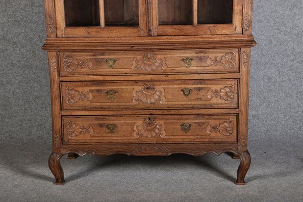 Baroque Showcase in Oak with Rocilla Carvings, 1760s-DXD-1703592