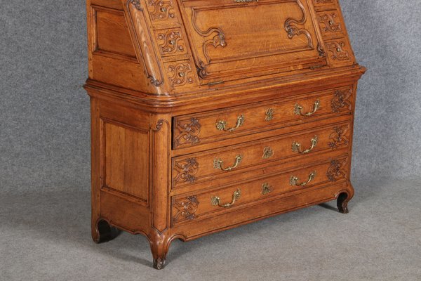 Baroque Showcase Secretaire in Oak, 1760s-DXD-1132914