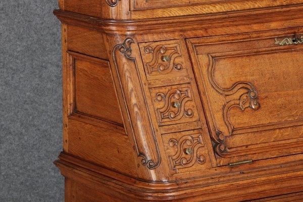 Baroque Showcase Secretaire in Oak, 1760s-DXD-1132914